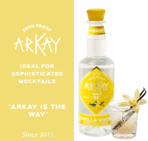 Arkay Vanilla Vodka Zero Proof Spirits 33.3 FL OZ / 1 Liter