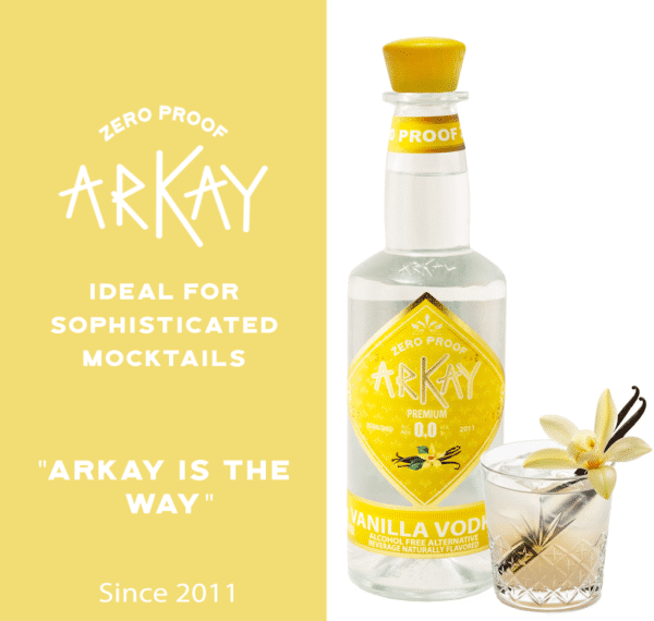 Copia-de-InfografiaVanilla.png Arkay Vanilla Vodka Zero Proof Spirits 33.3 FL OZ / 1 Liter
