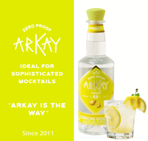 Arkay Lemon Vodka Zero Proof Spirits 33.3 FL OZ / 1 Liter
