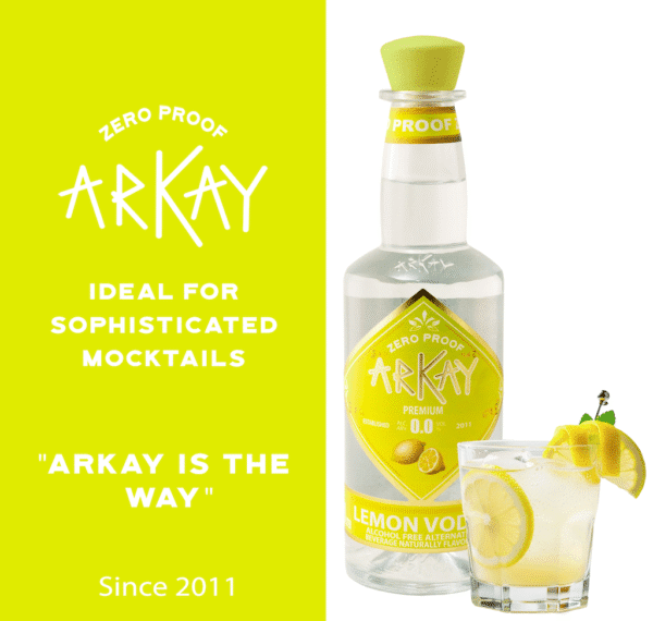 Copia-de-Infografialemon.png Arkay Lemon Vodka Zero Proof Spirits 33.3 FL OZ / 1 Liter