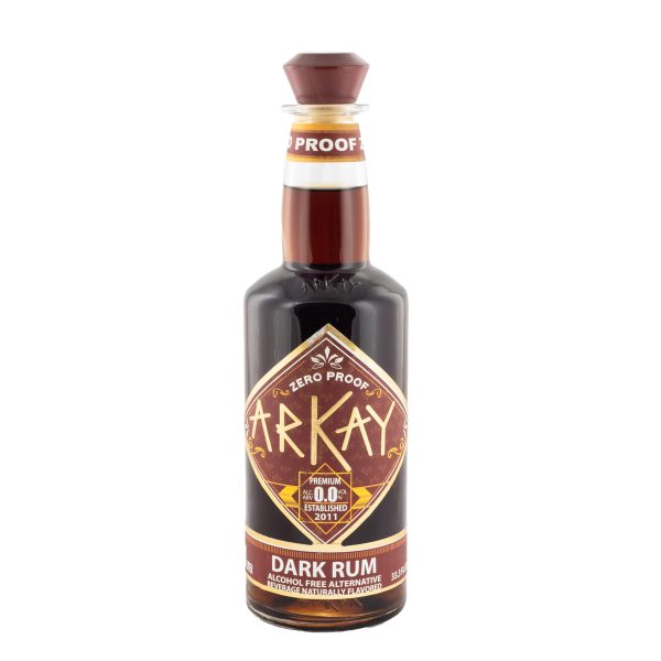 darkrum.jpg Arkay Zero Proof Dark Rum Alternative Alcohol Free 33.3 FL OZ / 1 Liter